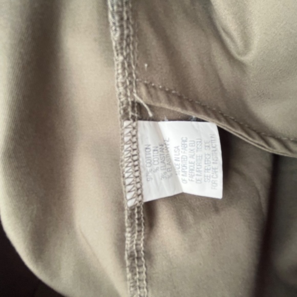 Theory Military Green Long Roll up Sleeve Button Up Cotton Casual Collared Dress - Picture 11 of 11